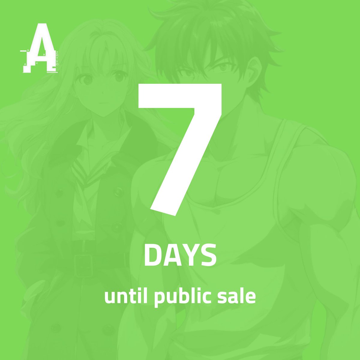 real_azurek's tweet photo. Azurek Public Sale is coming in 7 days!🔥

⏰On 13th September 17.00 UTC we will hold our public sale.  

#azurek #UpcomingReleases #Giveaway #ethereum #cryptocurrencies #publicsale #CRYPTONEWS #anime https://t.co/fFvUyFhXiZ
