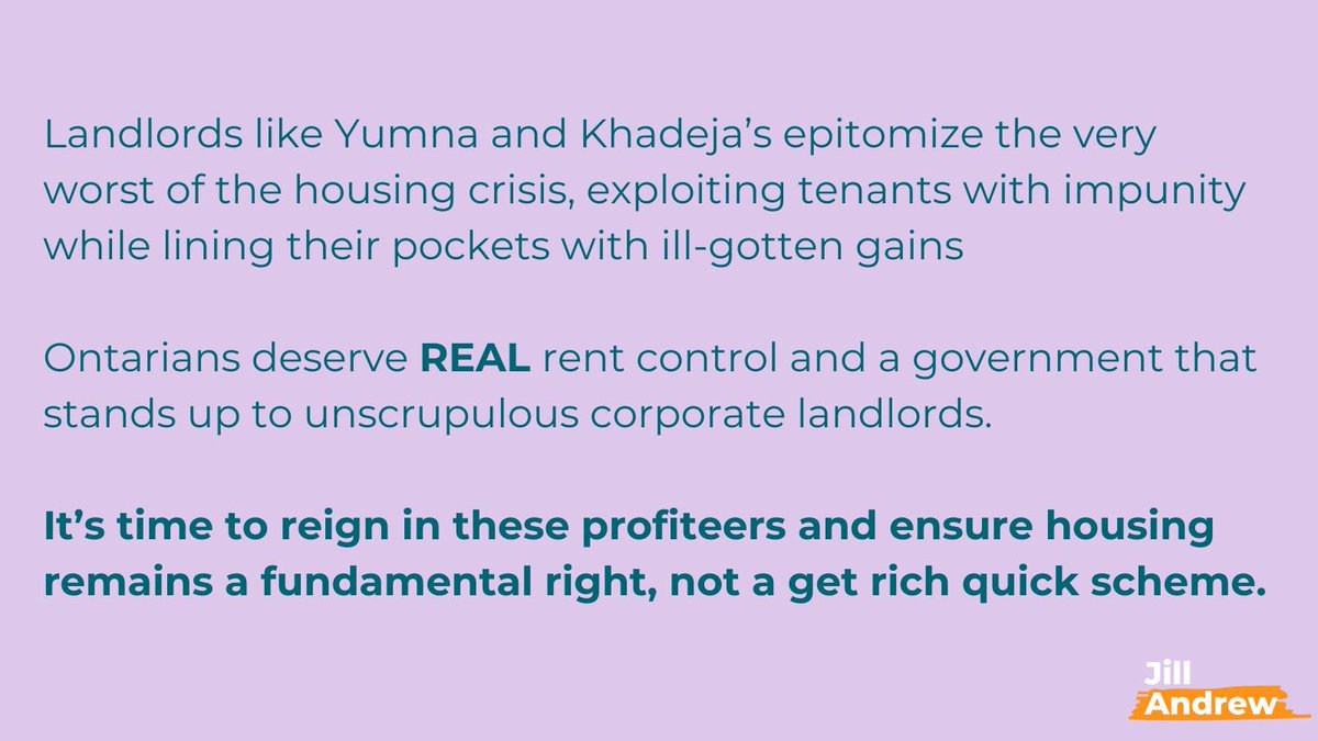 JILLSLASTWORD's tweet photo. Affordable housing is a HUMAN RIGHT, not a RUTHLESS RACKET to be exploited by Ford-enabled landlords! It’s high time we bring back REAL rent control! #TOStPauls #ONPoli #HousingJusticeNow #RealRentControl https://t.co/l6WB6a4GNW