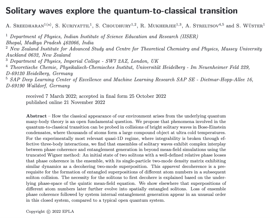 EPL (@epl_journal) on Twitter photo Solitary waves explore the quantum-to-classical transition by A. Sreedharan, S. Kuriyattil (<a href="/Sridevi_K_/">Sridevi K</a>), S. Choudhury, R. Mukherjee, A. Streltsov and S. Wüster <a href="/iiserbhopal/">IISER Bhopal</a> <a href="/MasseyUni/">Massey University</a> <a href="/imperialcollege/">Imperial College London</a> <a href="/ImperialPhysics/">Imperial Physics</a> <a href="/UniHeidelberg/">Uni Heidelberg</a> <a href="/SAP/">SAP</a> - shorturl.at/abfU6 Solitary waves explore the quantum-to-classical transition by A. Sreedharan, S. Kuriyattil (<a href="/Sridevi_K_/">Sridevi K</a>), S. Choudhury, R. Mukherjee, A. Streltsov and S. Wüster <a href="/iiserbhopal/">IISER Bhopal</a> <a href="/MasseyUni/">Massey University</a> <a href="/imperialcollege/">Imperial College London</a> <a href="/ImperialPhysics/">Imperial Physics</a> <a href="/UniHeidelberg/">Uni Heidelberg</a> <a href="/SAP/">SAP</a> - shorturl.at/abfU6