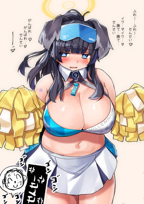 再掲 チアヒビキ!
当時は肉を摂取しすぎており、「最近は太めに描いていたから、久々に原作準拠の"細め"で描くぞ～～^^」と思い描いておりました。太すぎだろ! 