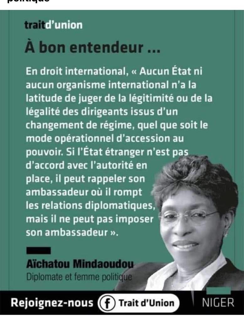 Wisi_Kitemona's tweet photo. Les #AfriCONS, #FrancAFRICAINS, #Apatrides, #Condescendants... là venez lire hein!!!
Ko que les dirigeants #Nigeriens sont illégitimes, on les reconnaît pas.
M'bon d'accord
Dites à la #JunteFrancaise de rappeler ces gens là cme le #DroitInter le dit. https://t.co/r0peFfTOR6