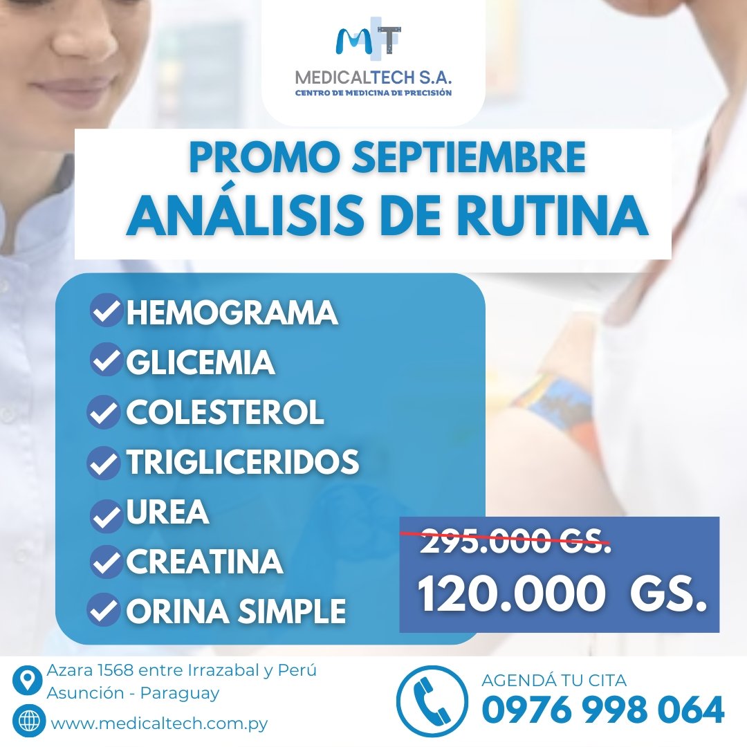 medicaltechpy's tweet photo. ¡Septiembre llegó con increíbles noticias en Medicaltech!🌺
Este mes tenemos promociones especiales que no querrás perderte
¡En Medicaltech, tu salud es nuestra prioridad!
Si querés agendar, escribinos al (0976) 998 064 https://t.co/3TZTuKP3DW