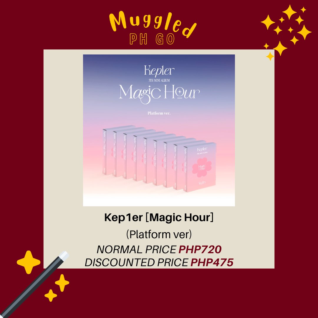muggledPH's tweet photo. #MuggledPHGo 

Kep1er - 5th Mini Album [Magic Hour]
💿Photobook ₱920 (set ₱2,700)
💿Platform ₱720 (set ₱6,700)
✅LONG DOP
✅MAKESTAR
✅LIMITED discounted albums
🚢NETA
🗓️: Sept 24
50% DP: Sept 24
REMBAL: ONHAND

➢https://t.co/JcJdmg3Pew

t. wts lfb ph go pasabuy pre order https://t.co/JdUEY7gLaZ