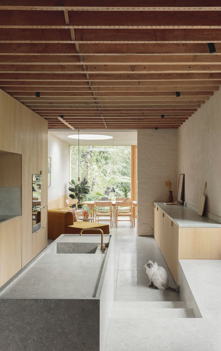 This week we're featured in <a href="/dezeen/">Dezeen</a> "Eight textural kitchens that combine stone and wood surfaces" dezeen.com/2023/09/02/tex…