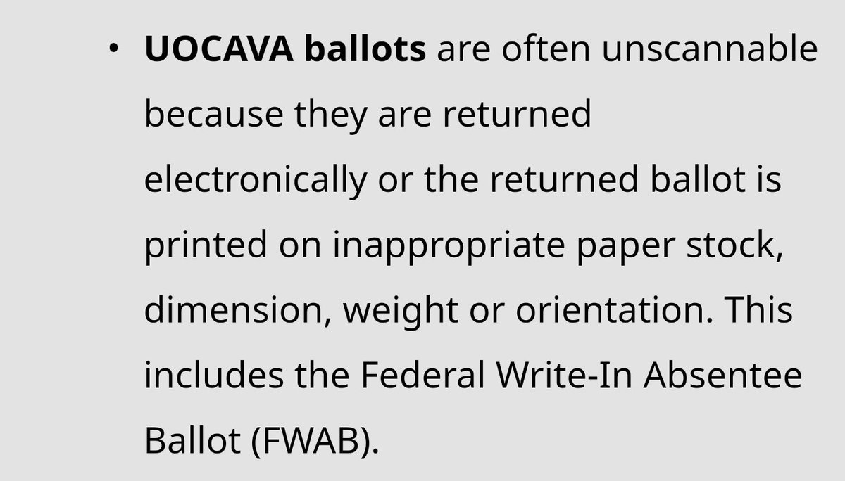 And you wonder why I ask about UOCAVA? Did Cov extend absentee ballots to those affected/potentially affected by Cov? This include Curbside vote? Vote by mail? Those ballots sometimes had to be reproduced... Ballot on Demand printers? Where? NGO's? USPS?
electionsgroup.com/ballot-replica…