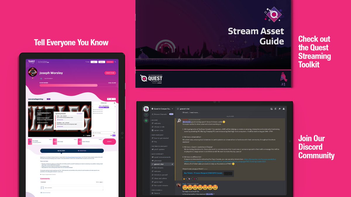 Quest2Conquer's tweet image. Introducing our next-level Quest Fundraising Resources page. With useful tips, game-changing stats, our new Quest Streaming Toolkit, and our helpful Streaming Asset guide, streaming to support life-saving cancer research at The Princess Margaret has never been easier.