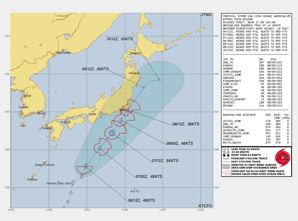 LimWeather's tweet photo. TS #YunYeung is en route towards causing impacts in #TokyoPrefecture's #IzuIslands and landfall in the #Tokyo area via #Kanagawa; interests there, #Chiba should standby their #Typhoon plan in case warnings are issued!
#Tropicswx #Wxtwitter #Japan #InengPH #台風13号 https://t.co/9PAhQwVtbe