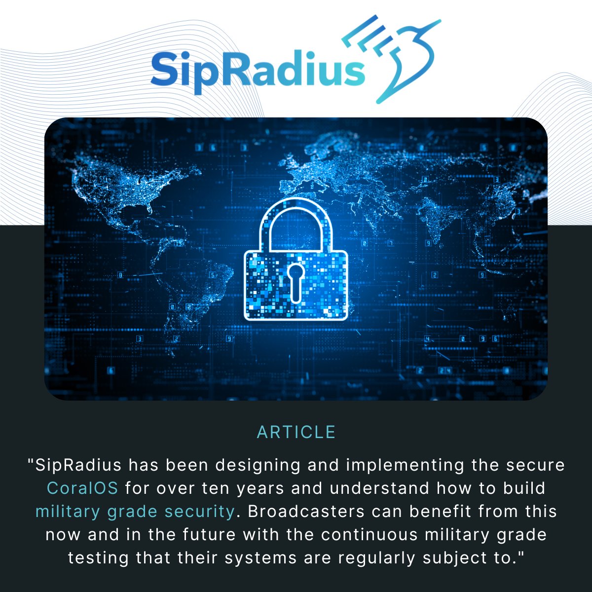 Head here to discover what #broadcasters should be doing to evaluate the effectiveness of the security of their operating systems and how #SipRadius can help. Visit us at @IBCShow to find out more. bit.ly/47LFNVD #IBC2023 #mediaprocessing #broadcasttechnology #CoralOS