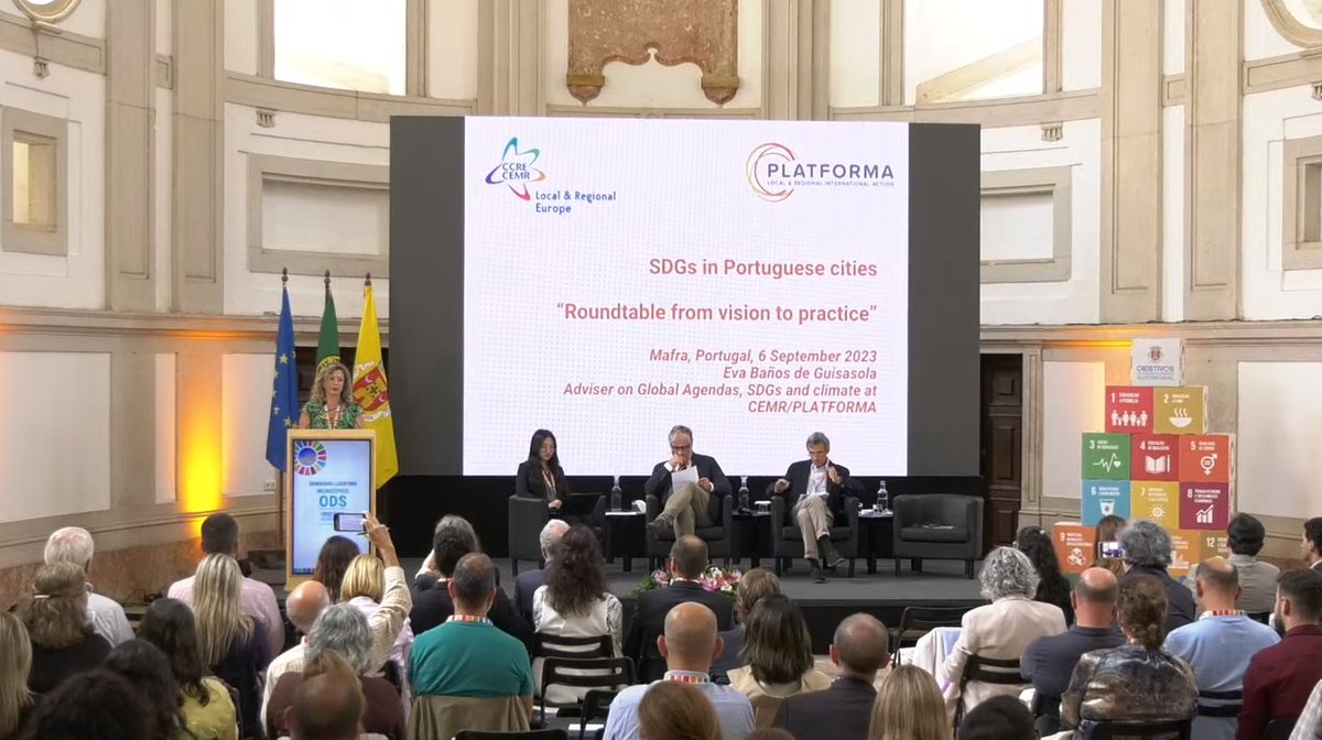 Platforma4Dev's tweet photo. Our adviser on Global Agendas, #SDGs &amp; Climate @EvaBanos1 is now taking the floor at the Seminar for Lusophone #localgov

She is presenting our joint study https://t.co/W8BFHh6rau

"We are on the right track on #LocalizingSDGs, but we are not doing enough" she said https://t.co/b9IzBkfsSm