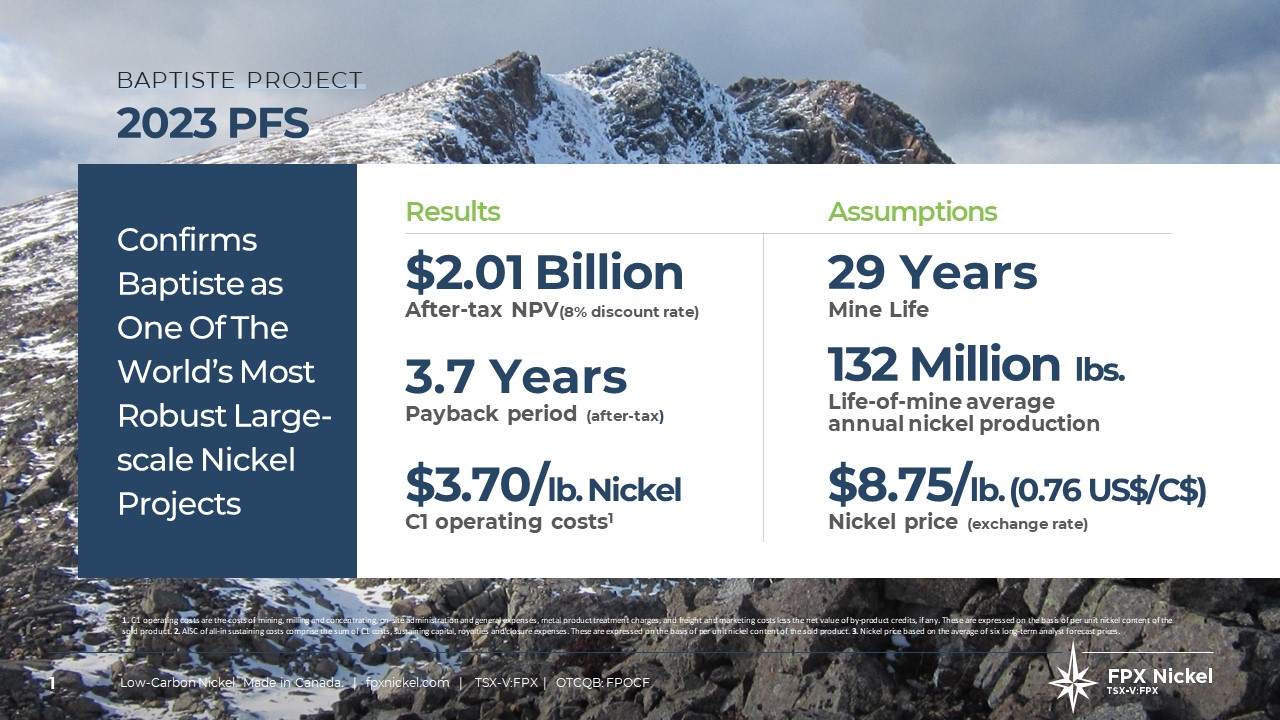 Outokumpu seeks to strengthen the supply chain of sustainable nickel by  acquiring a share in the Canadian company FPX Nickel