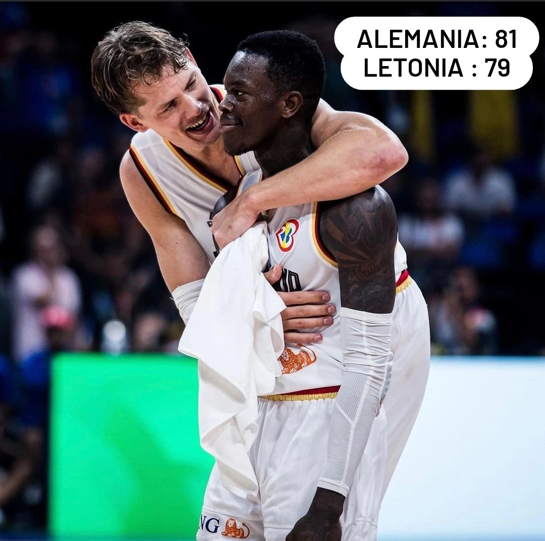 basketafterkobe's tweet photo. #FIBAWorldCup2023
ALEMANIA SOBREVIVE A LETONIA PARA AVANZAR A LAS SEMIFINALES 

Bertans tuvo la victoria en sus manos, pero la pelota no quiso entrar. Alemania pasó a Letonia (81-79) y jugará con Estados Unidos por un lugar en la final. https://t.co/mQ01cLg2TC