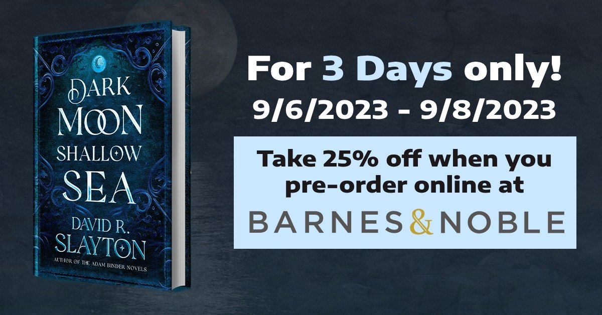 Barnes &amp; Noble is having their hardcover preorder sale until the ninth and it applies to Dark Moon Shallow Sea! Hades meets Dark Souls with divine intrigue in a story where first love can save the world or damn it. No pressure, guys. #Hades  #DarkSouls 

barnesandnoble.com/w/dark-moon-sh…