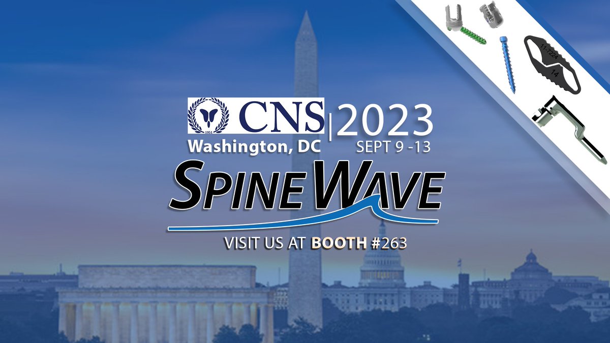 Welcome to the District! Come visit us at booth #263 at Walter E. Washington Convention Center in Washington D.C.
#SpineConference #Spine #SpineSurgery #SpineWave #SalvoSpineSystem #WashingtonDC
#WashingtonDC #SpineSurgeon #NeuroSurgeon #OrthoSurgeon #SpineHealth #2023Meeting