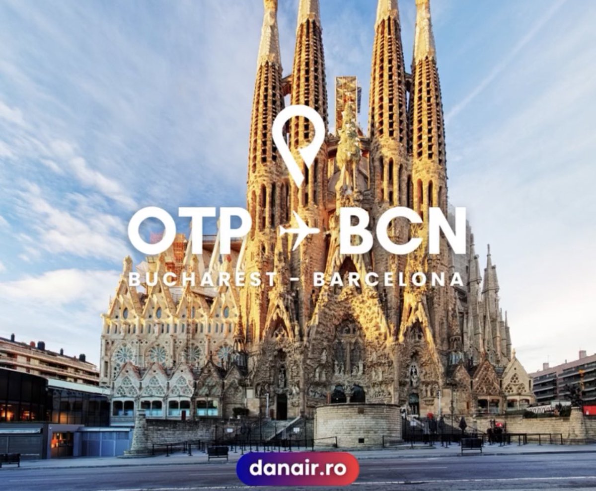 On danair.ro, you can find airplane tickets from Bucharest to Barcelona, starting at 89 euros. 🎫 Reserve your ticket today and enjoy an unforgettable vacation! 🏖️🌞 #danair #flighttickets #barcelona #vacation #delights #travel