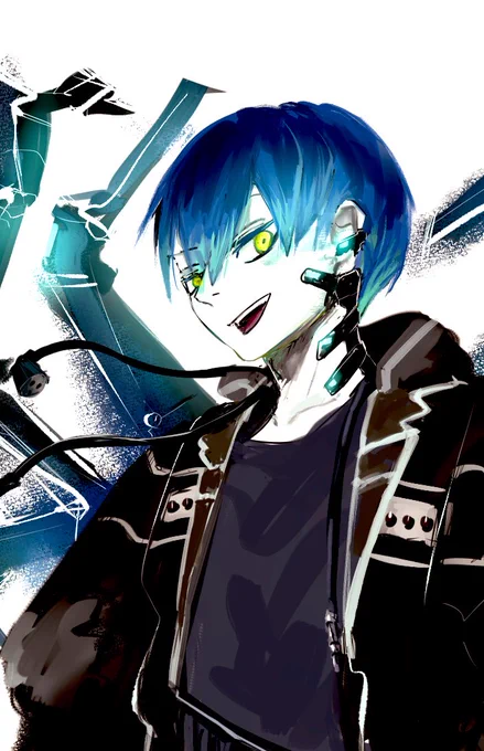 #黒髪の日黒髪って言い張っていいですか…毛先が発光してて青く見えるけど実際は黒髪で…黒髪なんです… 