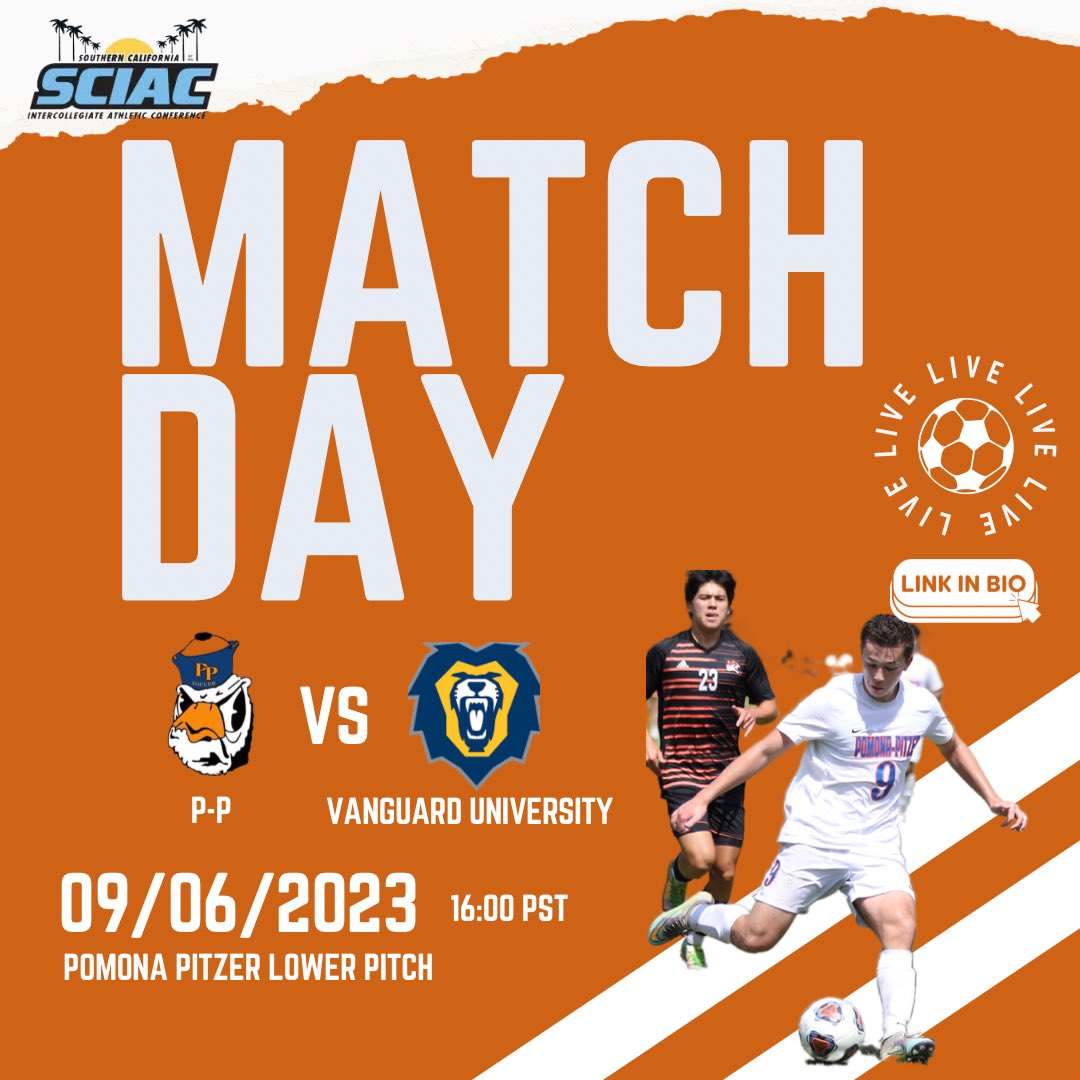 P_PMSOC's tweet photo. ‼️Match Day‼️ 
📍Pomona Pitzer Lower Pitch 
⏰16:00 PST 
🆚 Vanguard University 
🔗Livestream link in bio https://t.co/UkQSu2oocW