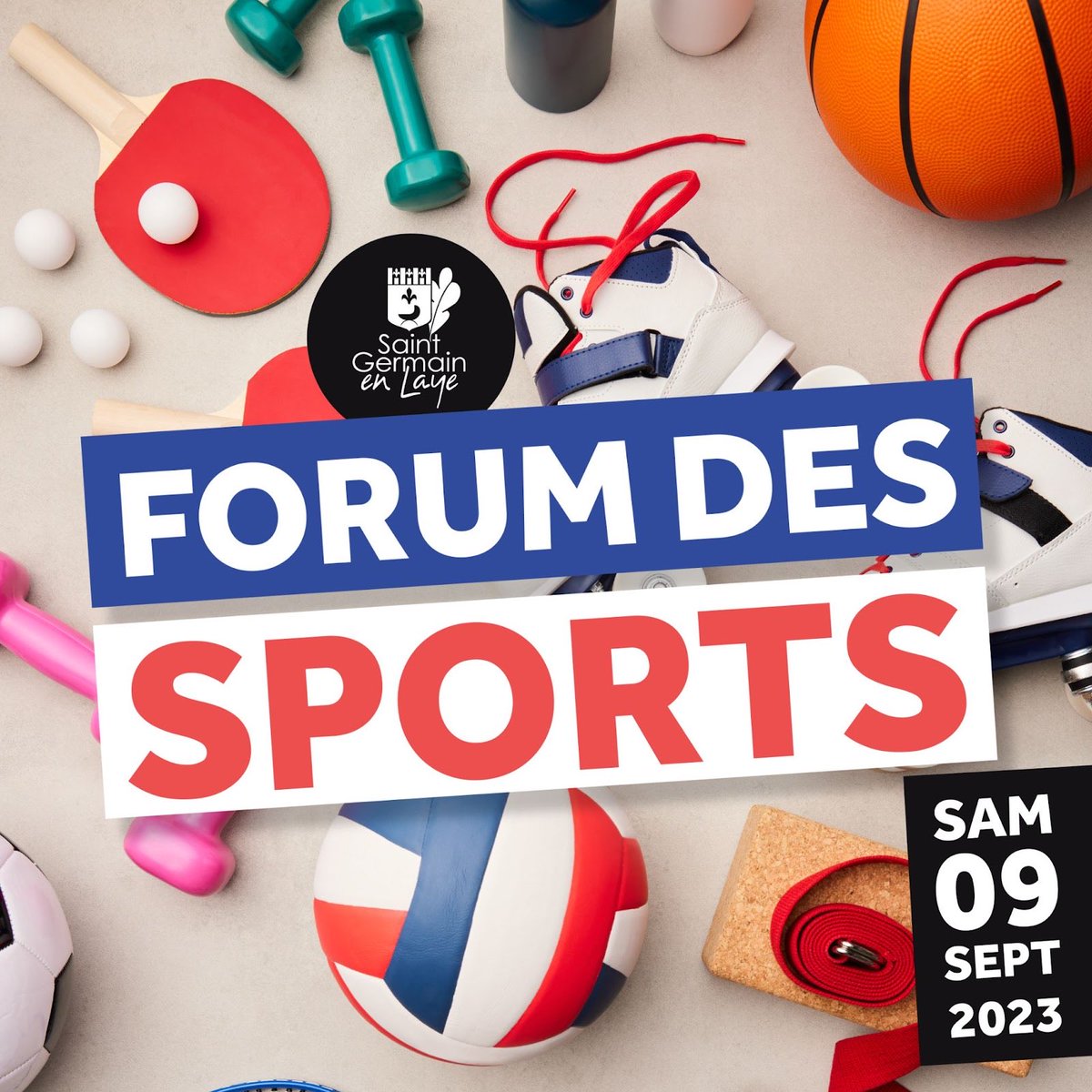 Arnaud_Pericard's tweet photo. Avis à tous les sportifs qui veulent débuter ou poursuivre une activité physique ! 💪
Rendez-vous samedi 9 septembre de 9h30 à 18h, pour rencontrer les associations sportives de #SaintGermainEnLaye et #Fourqueux. 🚴
➡️ Retrouvez toutes les informations : https://t.co/JTxQdRVCKO https://t.co/67Vr31XrwF