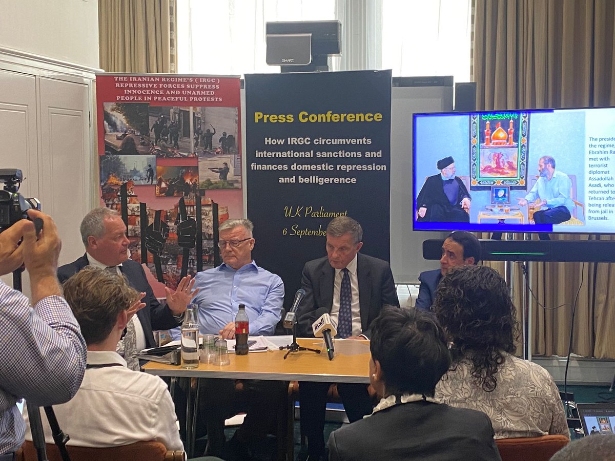 Good to attend the National Council of Resistance of Iran conference today. We discussed how the #IRGC evades the international sanctions imposed upon them and continues to finance domestic repression.