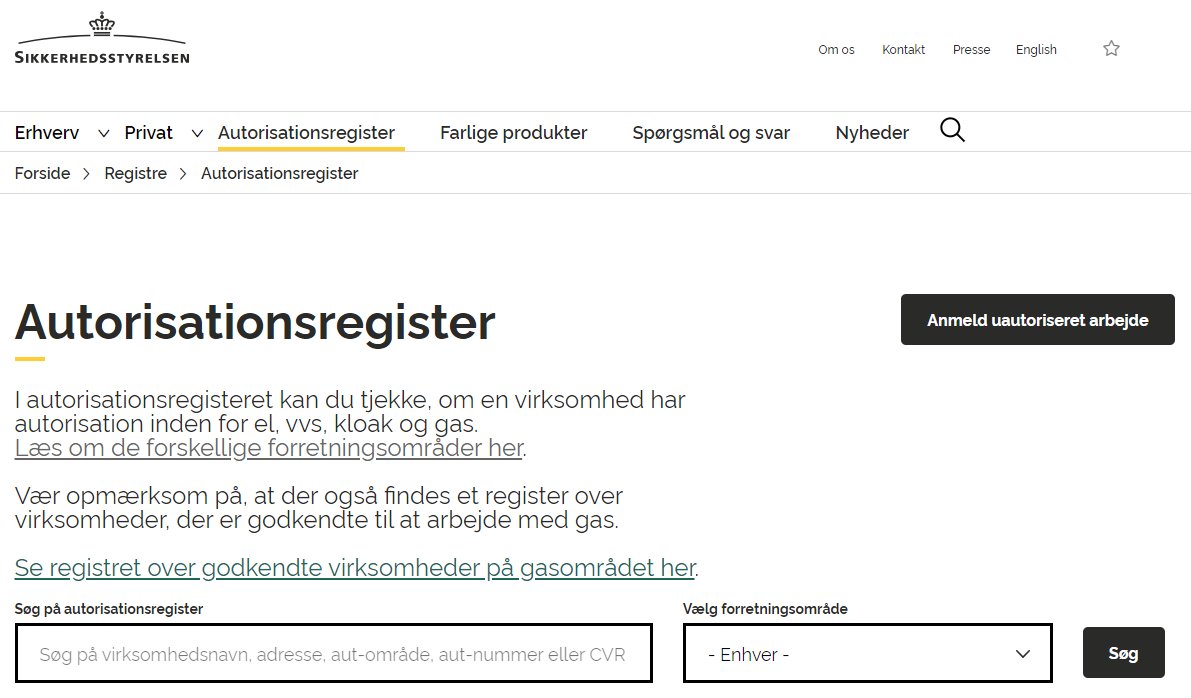Sikkerhedsstyrelsen (@sik_dk) on Twitter photo Sikkerhedsstyrelsen anbefaler på det kraftigste alle, der står til at skulle af med deres gasfyr, at de bruger et par minutter på at finde en autoriseret vvs-installatør til jobbet via autorisationsregisteret: sik.dk/registre/autor… Sikkerhedsstyrelsen anbefaler på det kraftigste alle, der står til at skulle af med deres gasfyr, at de bruger et par minutter på at finde en autoriseret vvs-installatør til jobbet via autorisationsregisteret: sik.dk/registre/autor…