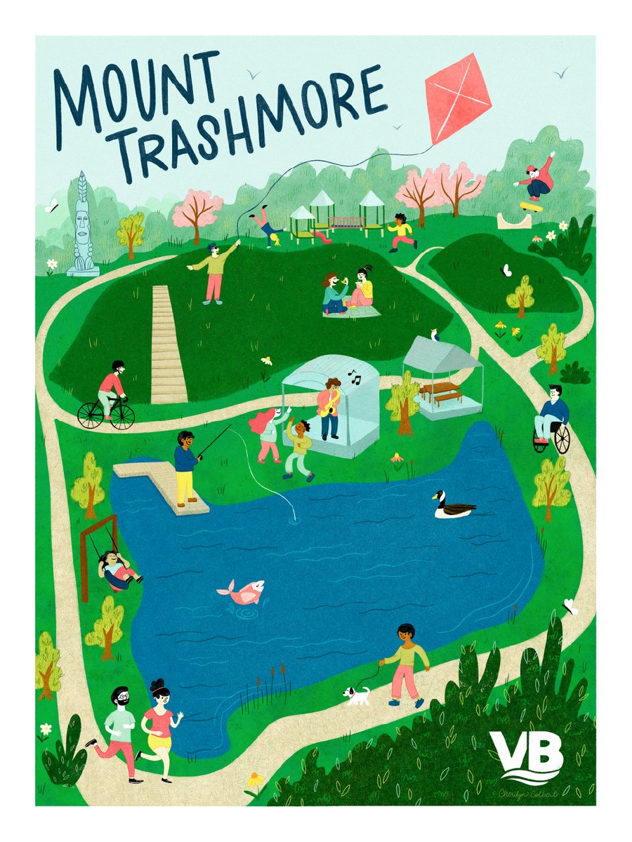 As part of Mt Trashmore's 50th anniversary celebration we teamed up with illustrator Cherilyn Colbert to create this Mt. Trashmore map poster! 

Let us know in the comments if we should make this available as a printed poster!