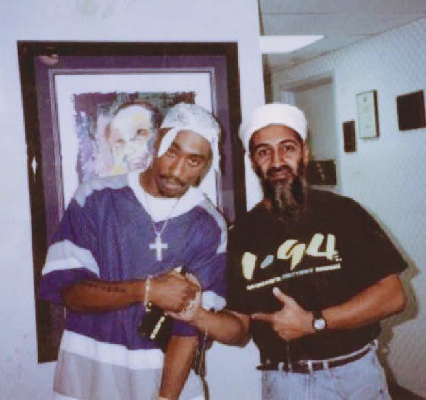 JRV_503's tweet photo. @dom_lucre #Tupac #OsamaBinLaden In 1996‼️
#WednesdayMeme https://t.co/12xwiIVcdh