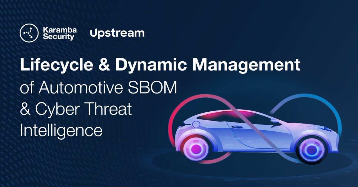 <a href="/KarambaSecurity/">Karamba Security</a> &amp; <a href="/UpstreamAuto/">Upstream Security</a> partner to deliver an End-to-End Automotive Threat &amp; Vulnerability Management Solution that provides a unique analysis of vulnerabilities, and threats.
@ AutoCS Sep 7-8, 2023 in Beijing. Booth B5-B6
To read more, visit bit.ly/3P0u797