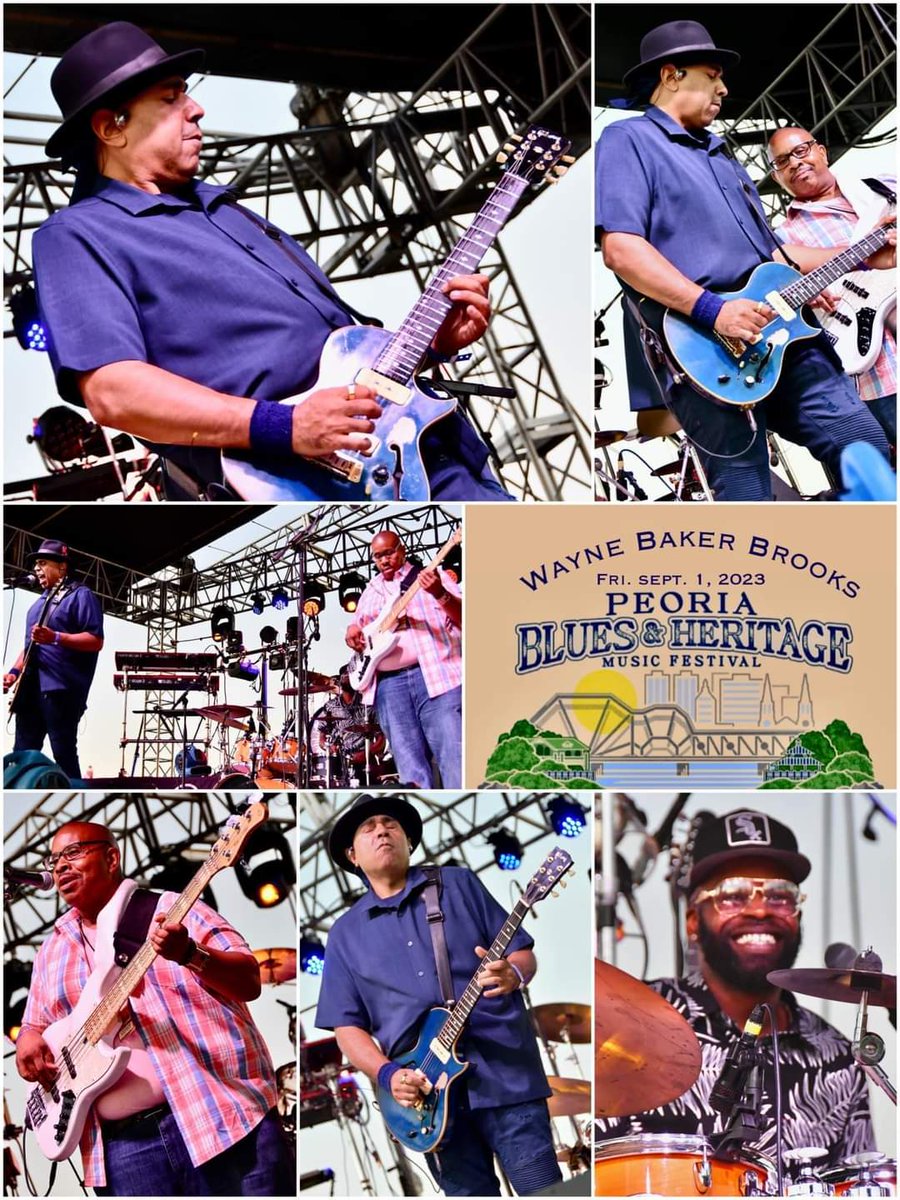 waynebrooks's tweet image. PEORIA HERITAGE AND BLUES MUSIC FESTIVAL SAID 
Wayne Baker Brooks crushing it on the Riverview Stage. The Chicago Blues Legend is a sight to see! And this is just the beginning of everything happening this weekend. Get on down here! Photo by Kurt Foor 

🎫 PBHFest.com