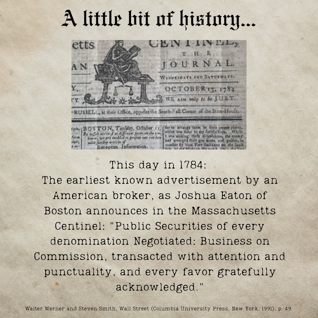 MoneySmartIG's tweet photo. #MoneySmartInvestmentGroup #MSIG #History #Finance #Histoire #Interessant #Interresting #SameDay #DifferentYear #WhatHappened #1784 https://t.co/w4ZMjbGABq