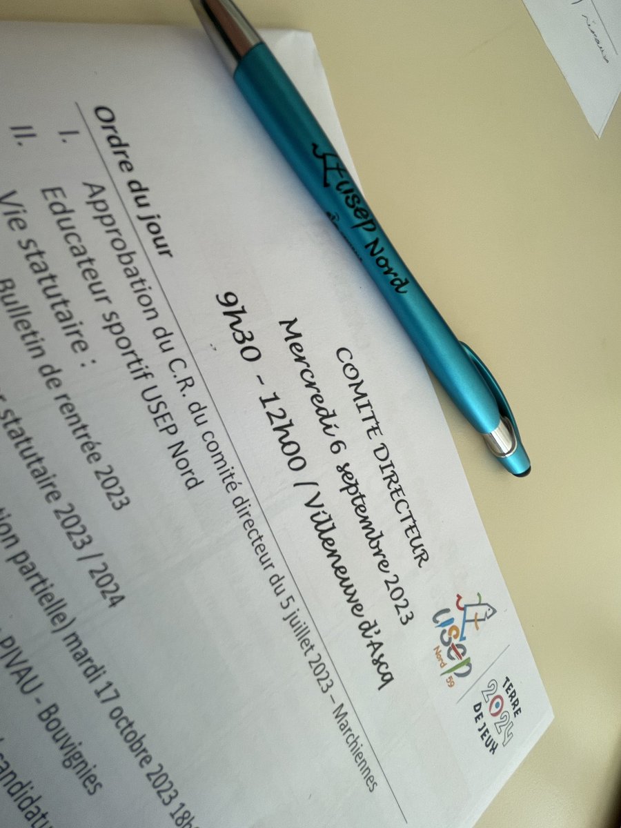 USEP59's tweet photo. Réunion de rentrée du comité directeur pr attaquer cette année riche 😍🤩. 
@usep59 aux côtés des assos &amp; licenciés pr #rugbyworldcup2023.
Impatients 😍que les enfants fassent leurs jeux !🏃‍♀️��🤾🥋🤾‍♂️🏊‍♂️🤺🤸🏿

Rdv 🔜 #JNNS2023

@AcLille @usepnationale @departement59 @Agence_du_Sport https://t.co/xjdyVTeMwN