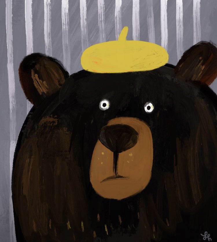 Bear with beret.