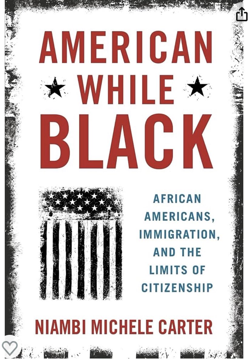 DrEYR3rd's tweet photo. American While Black is a excellent piece for understanding Blacks attitudes towards immigration. This work unpacks how white supremacy often gaslight Black folks into Black blame instead of systems. #ncobps https://t.co/zodcevLl9d