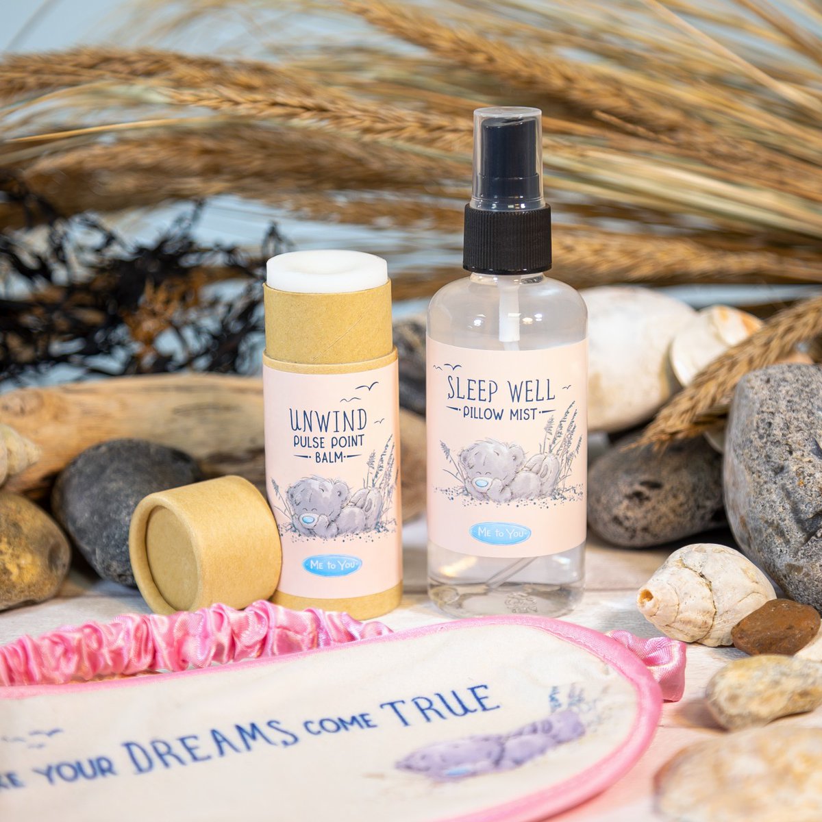 _Me_to_You's tweet photo. Do you struggle with getting to sleep or know someone who does?

Try our fantastic Me to You sleep set which includes pillow mist, pulse point balm, and sleep mask.

Now on sale: https://t.co/FDK3u5IYRU

#tattyteddy #sleepset #metoyou #sleepbalm #pillowspray https://t.co/h4Oij1MSru