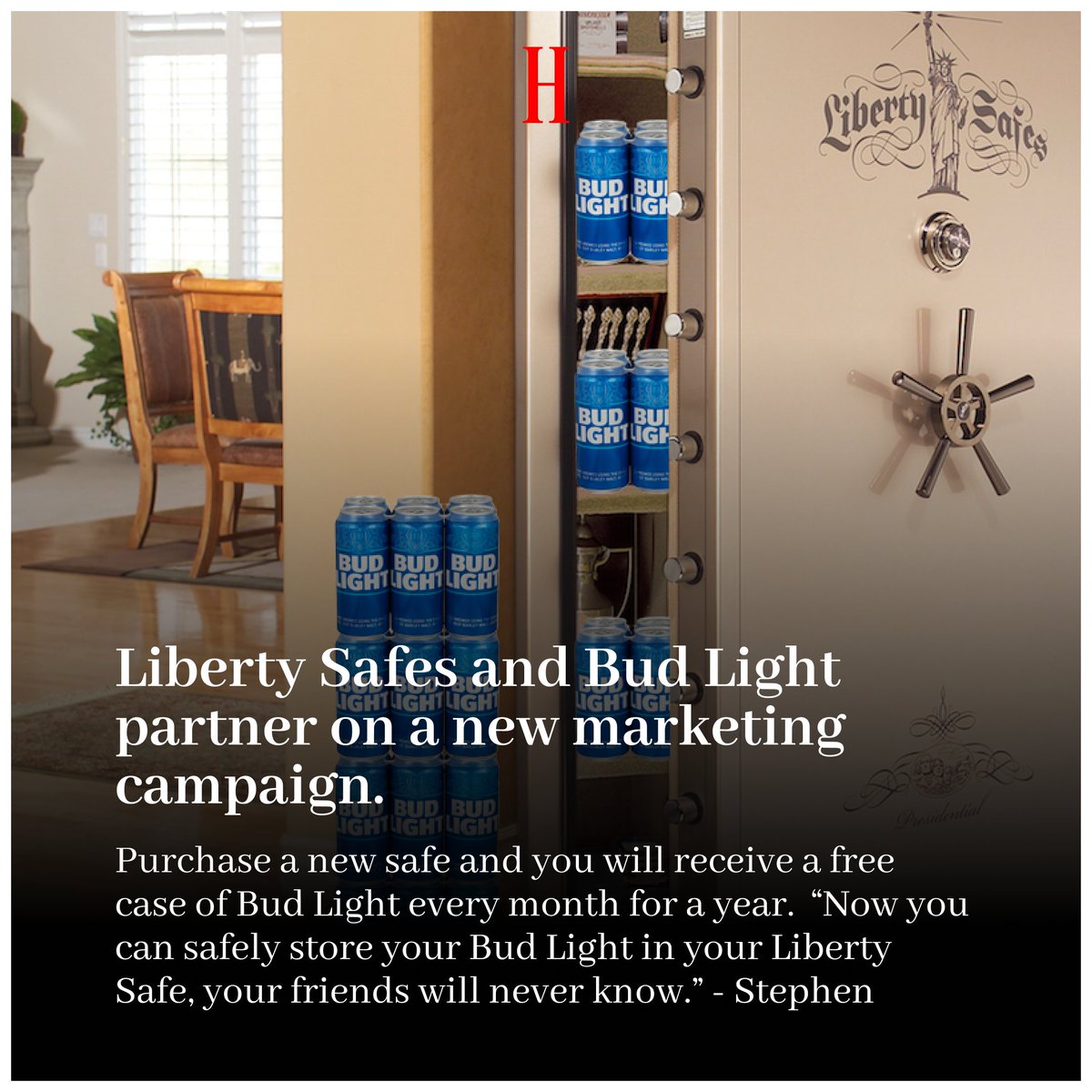 Liberty Safes and Bud Light partner on a new marketing campaign. #LibertySafe #BudLight #libertysafes #FBI 

bit.ly/3LexdVT