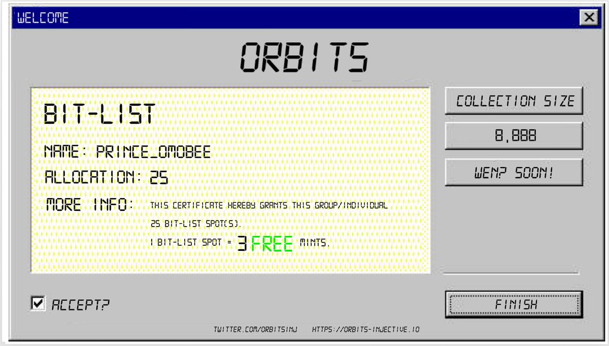 Prince_omobee's tweet image. $INJ NFTs have been on fire lately w/ the likes of Aliens, Premier ninjas, Berb etc leading the line.

But now,

The #Orbits are coming to #Injective 🔥🔥

#FreeMint for Bit-list (WL), and  I have 25 spots to giveaway!🔥

🤠 Simply:

✅ ♥️  &amp;amp; RT
✅ Follow @orBitsINJ &amp;amp;