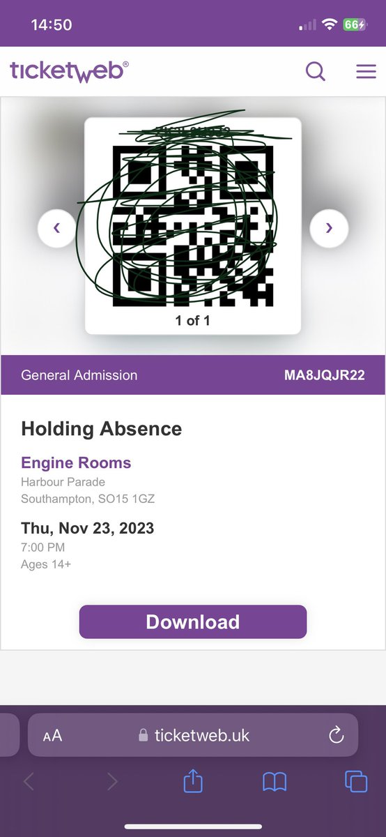 KWndrlnd's tweet photo. @HoldingAbsence HELP!! My ticket for Southampton says the 23rd of November but the tour dates state the 28th?? Please can you confirm when you’re in Southampton 😩😩 https://t.co/MvRNZrcvyH