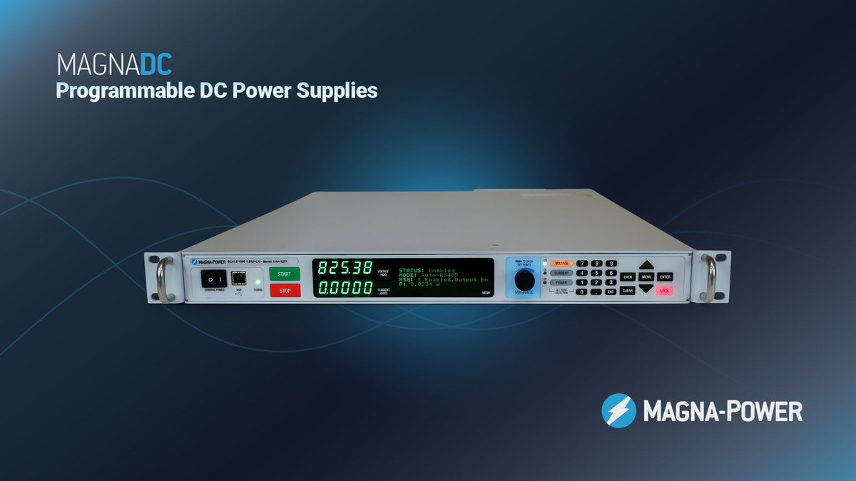 Magna_Power's tweet photo. Magna-Power has launched its next generation SLx Series programmable DC power supply, with over 30,000 different model configurations, featuring the MagnaLINK™ digital control architecture, Magna-Power's reliable current-fed power processing, and more. 

https://t.co/k8YuZ6S3Aa https://t.co/AQhz9vMXxI