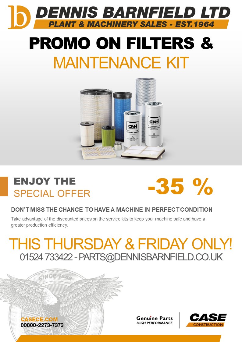 35% Off All Genuine CASE Filters ordered this Thursday &amp; Friday!