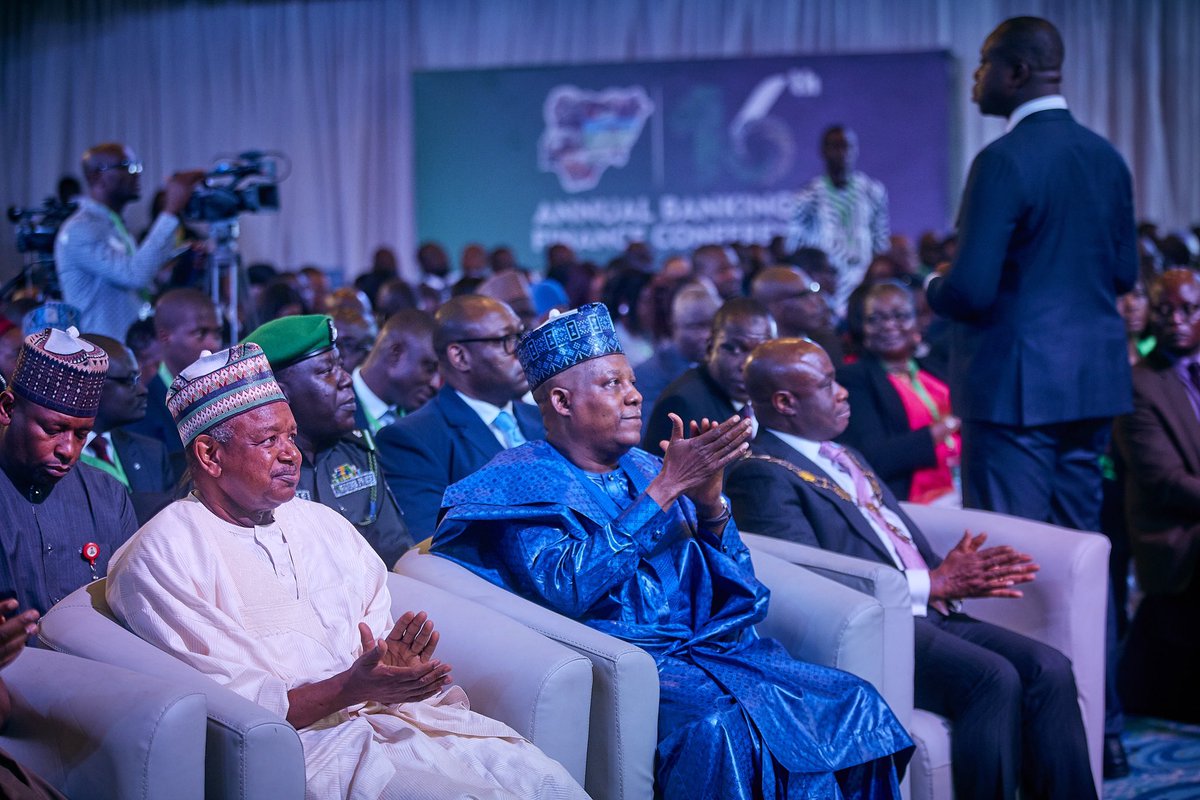atikuabagudu's tweet photo. Yesterday, I attended the first day of the Annual Banking and Finance Conference, hosted by the Chartered Institute of Bankers of Nigeria @cibnigeria, alongside Vice President H.E. Sen. @officialSKSM and other important stakeholders.

#RenewedHope #FinancialSector #CIBNConference https://t.co/JUrpyH3aAR