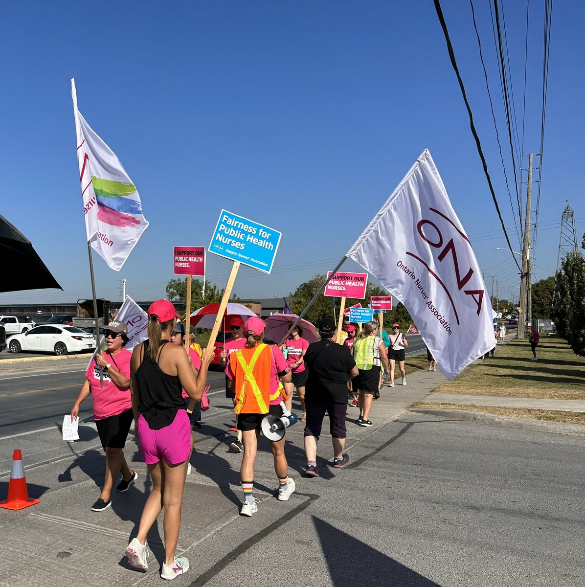 50 strong public health nurses on strike Why? Question of Respect Safety and the pride in their community Hasting and Public Edward Public health unit @ontarionurses #Solidarity from 250k nurses across Canada @CFNU