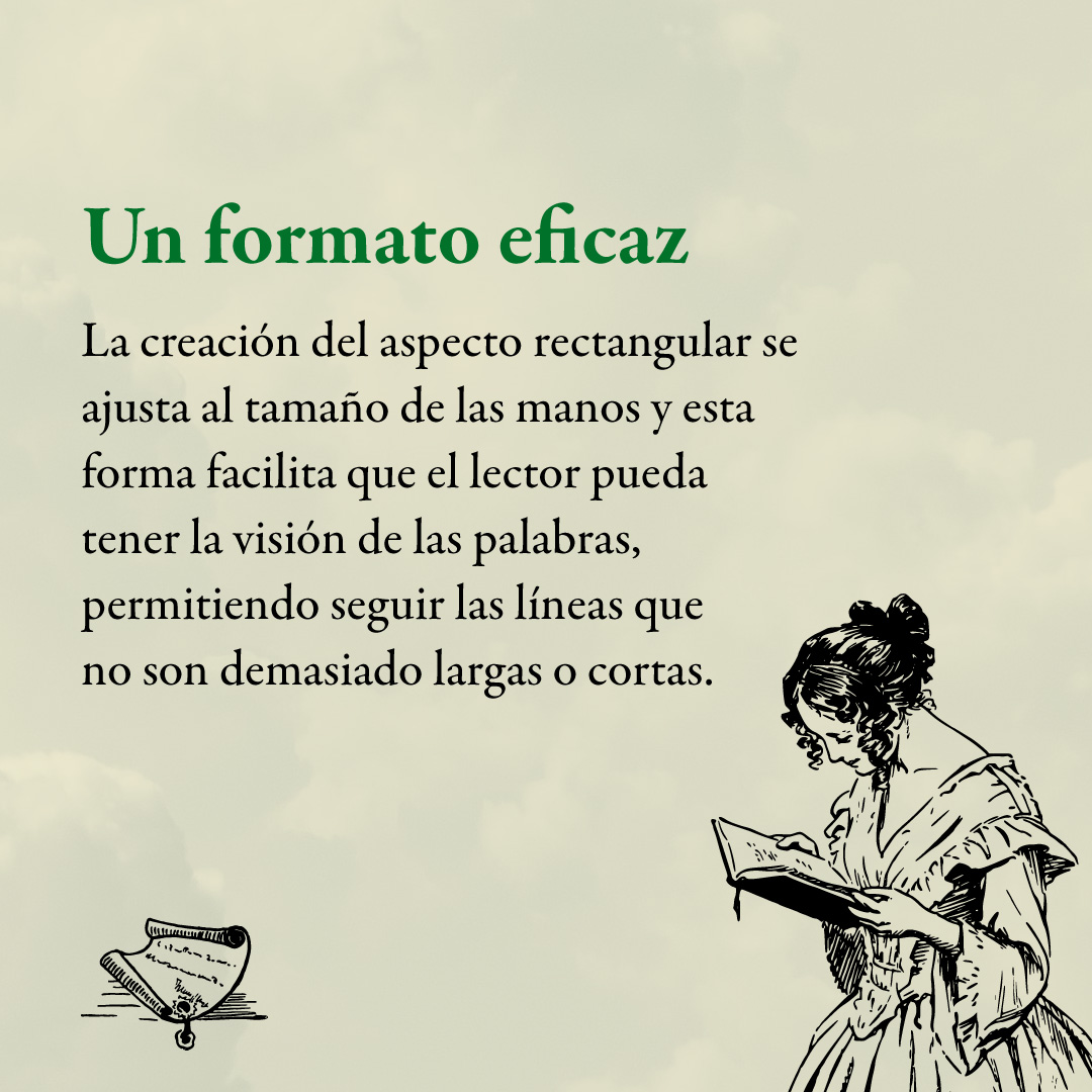 📚¿Alguna vez te has preguntado por qué los libros tienen forma rectangular?