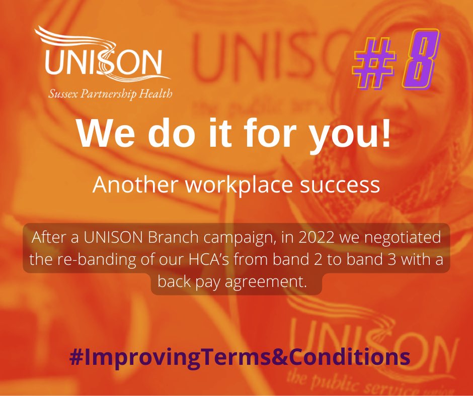 UnisonSPFTComs's tweet photo. Another workplace success. #UNISON #WorkplaceSuccess #wedoitforyou #weareunison #JoinAUnion #joinUNISON https://t.co/L3fmGz0Wpr