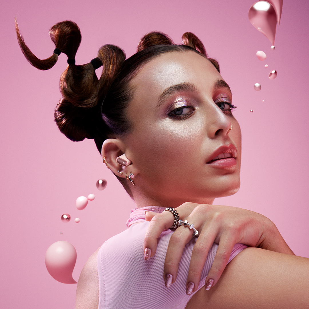 Drop everything, the new Beats Studio Buds + have landed in Cosmic Pink. 

#EmmaChamberlain