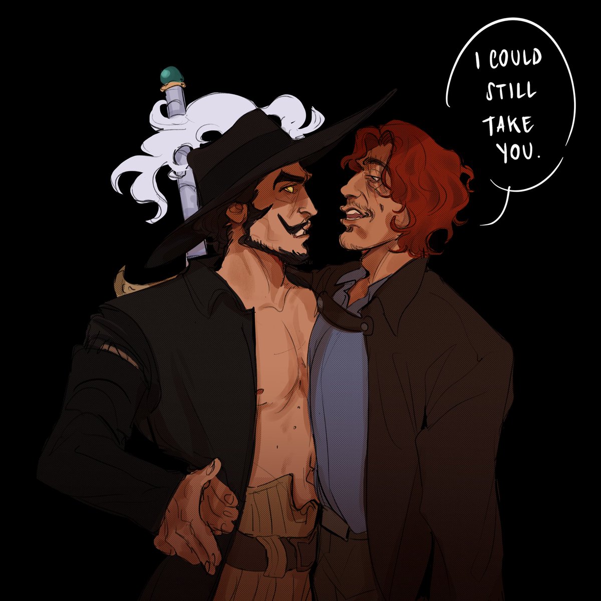 mardyart's tweet photo. in a fight, right?!

#shanks #mihawk #ONEPIECE https://t.co/WiBQeXZ3EZ