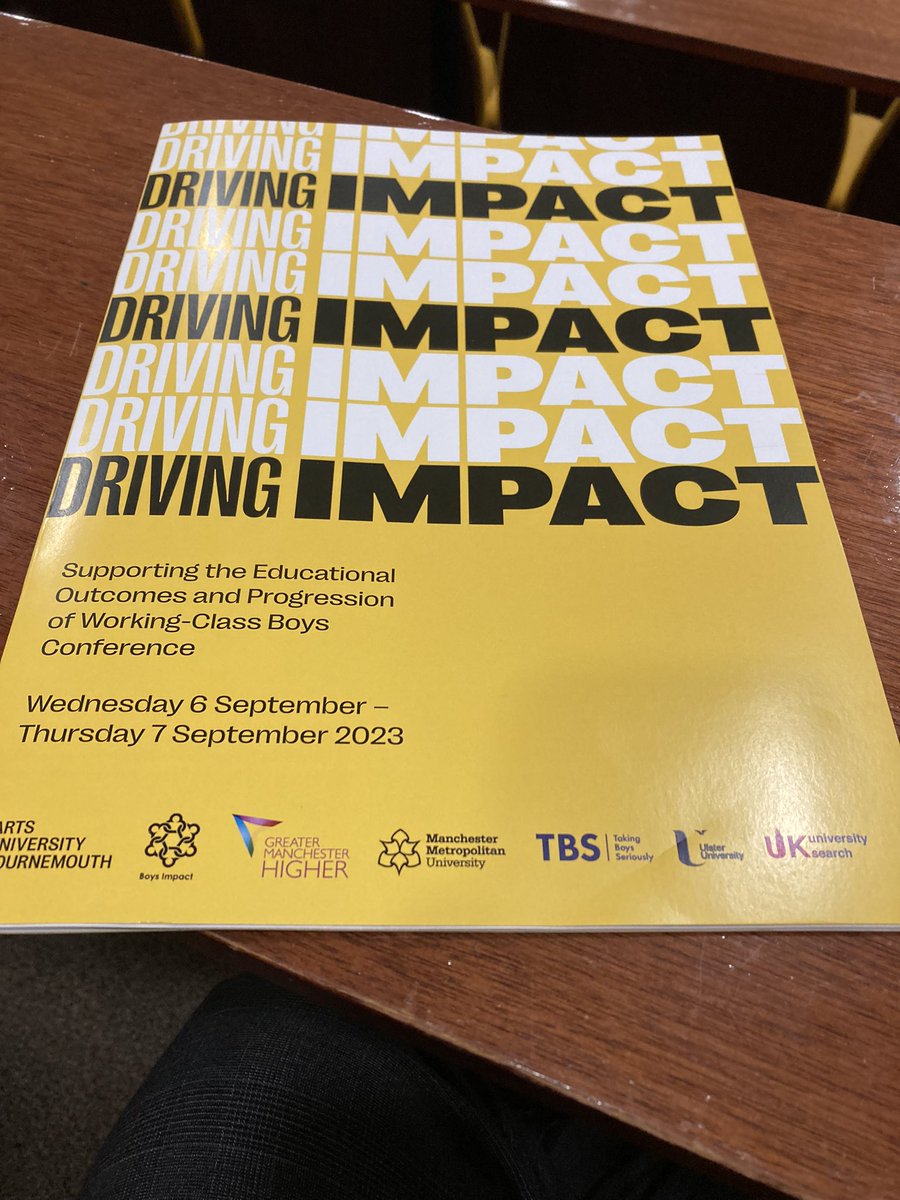 AspiretoHE's tweet photo. We’re at the Driving Impact Conference in Manchester @ManMetUni to learn more about how we can support working-class boys to attempt to narrow the historical gap in their progression to higher education 🤓

#outreach #workingclassboys https://t.co/ZnbpcVznQK