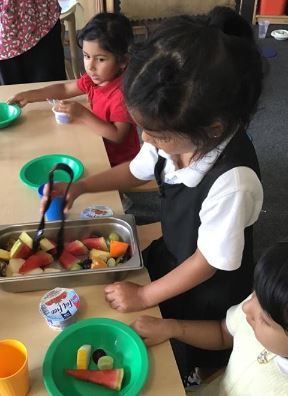 Today, Reception children enjoyed their family dining style lunch. We are so proud of how independent our youngest Wellington children are becoming.