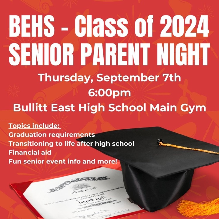 BullittEastHS1's tweet photo. Counselors met with seniors today to share important information for senior year! The same information will be shared tomorrow night at our parent night at 6pm in the main gym. https://t.co/C4t2sp040O