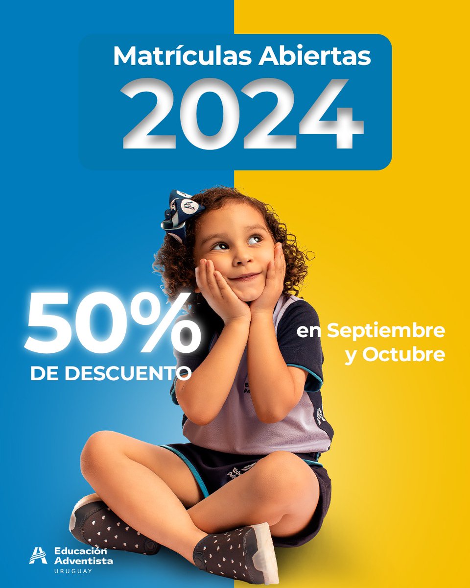 iregon_uy's tweet photo. ¡Ya comenzamos! 
👋 Iniciamos las inscripciones para el año 2024!

Tenemos una propuesta educativa de calidad, valores y mucho más! 🥇
Te invitamos a acercarte para más información! 📲

Colegio Adventista Las Acacias
Wpp: 095 063 638
Tel: 2215 9456 https://t.co/cyqDohkNvE