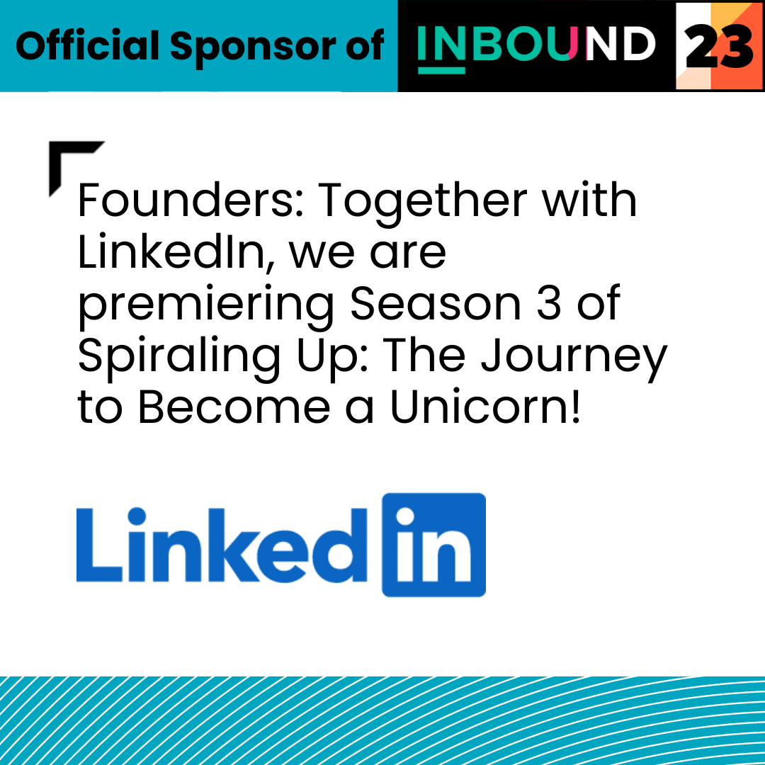Join us from 2:30-4:30 p.m. TODAY, Sep. 6 at Educational Stage 3 to catch an exclusive screening of the latest Spiraling Up season with @LinkedInMktg followed by a Happy Hour. #INBOUND23