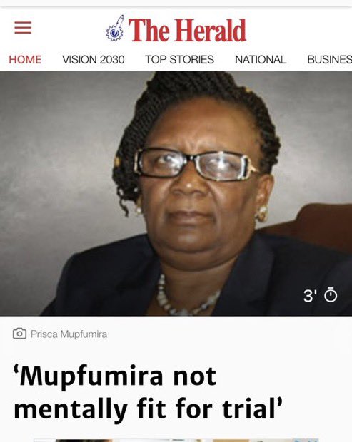 daddyhope's tweet photo. When ZANUPF politicians are asked to account for their ruthless looting of public funds, the courts let them go scot free using manufactured excuses of mental illness as in this case of Prisca Mupfumira.

Yet today the same person claiming mental illness to escape a corruption trial is going to the nation’s senate on a ruling ZANUPF ticket.

She oversaw the looting of US$100 million from the pension fund.

Today people who worked for 45 years are dying because they don’t have a penny from their pensions for basic medicines.

Some get less than US$30 a month due to Prisca Mupfumira’s corrupt reign at the Ministry of Social welfare.

ZANUPF doesn’t care at all, they have no iota of respect for Zimbabweans!