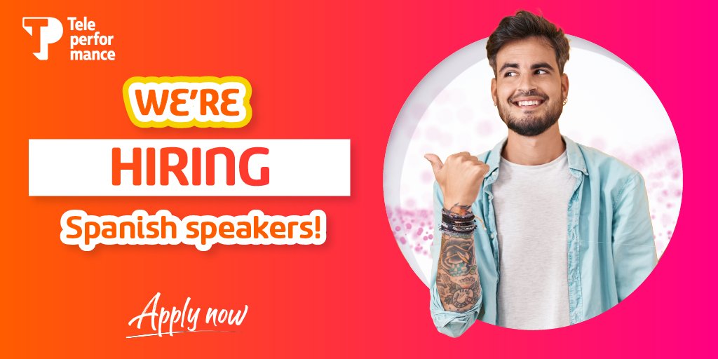 Are you fluent in Spanish?
We are looking for candidates with strong Spanish language skills who are passionate about their work and eager to develop their skills. Apply now: bit.ly/36QCn9G

#TeleperformanceGreece #UnlimitedOpportunities #SpanishSpeakers #TPGreece